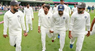 PIX: Team India perform the 'Pujara dance'