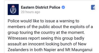 NZ police issues public safety warning against Indian team!