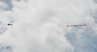 Plane carrying Kashmir message flies over Headingley
