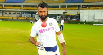 Pujara can't keep his eyes away from pink ball