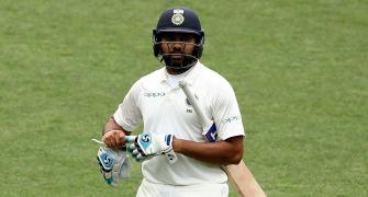 Rohit out for a duck as opener in warm-up match