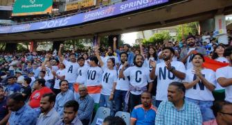 Peaceful anti-CAA protest at Wankhede