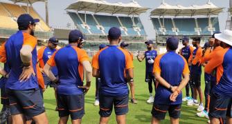 India begin nets session; Shastri, Kohli welcome squad