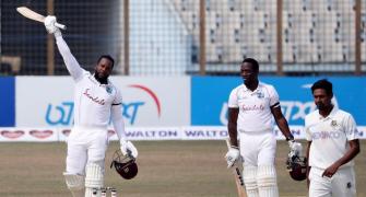 Mayers makes 210 on debut as WI seal remarkable win