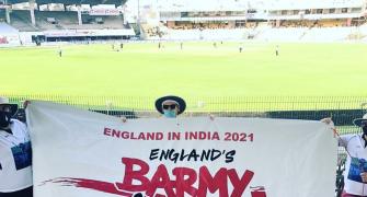 PIX: England's Barmy Army enjoys day out at Chepauk