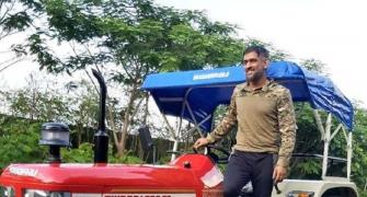 Farmer Dhoni gets into action!