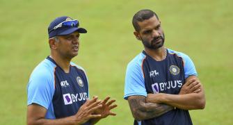 PIX: Dhawan-led Indian team starts training in Lanka