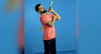 LOL! Kohli imitates Dhawan's batting style