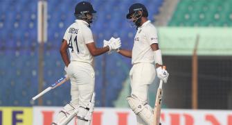 1st Test: Pujara, Iyer lead India fightback vs B'desh