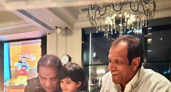 Azhar rings in birthday with Sania and Family