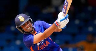 Shubman Gill reacts after rain robs him of maiden ton