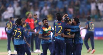 Lanka's ousted president lauds Asia Cup champs