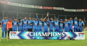 PIX: India bag nail-biting win over Australia