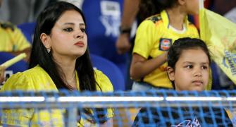 Sakshi, Ziva Attend First CSK Game