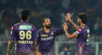 IPL PIX: KKR spinners restrict DC to meagre 153