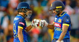 2nd ODI PIX: Wellalage, Mendis rally Sri Lanka to 240