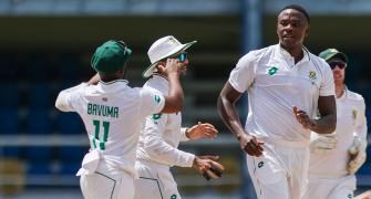 South Africa complete series sweep, Maharaj shines