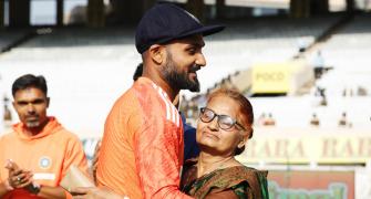 Mother's Hug For Debutant Akash Deep