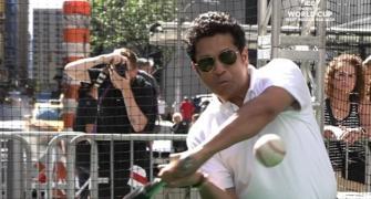 SEE: Sachin Swaps Cricket For Baseball