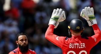 PIX: England crush Oman, score fastest T20 WC win