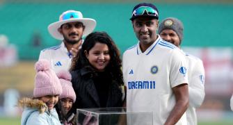 Ashwin And Family Celebrate 100 Tests!