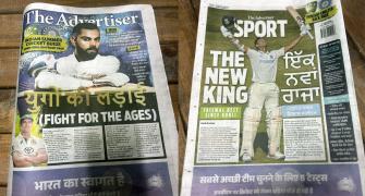 Aus Papers Celebrate Kohli In Hindi...