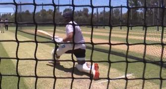 Rohit Hits The Nets On Arrival In Perth