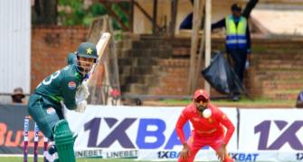 Saim hits maiden ton as Pakistan down Zimbabwe