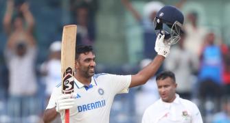 PHOTOS: Ashwin slams century to rescue India on Day 1