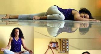Yogic postures for pregnant women