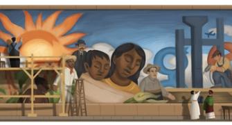 Google doodles for Mexican painter Diego Rivera