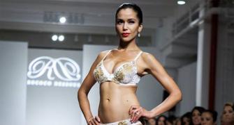 PICS: Now, lingerie with 24 karat gold thread embroidery!