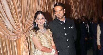 Pics: Isha-Anand at their Mumbai reception