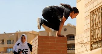 Parkour daredevils challenge social norms in Egypt