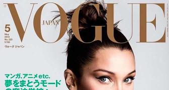 Glitter! Sparkle! Shine! Bella Hadid goes for gold on Vogue cover