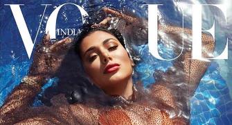 Pics: Beauty mogul Huda Kattan takes a dip in the pool