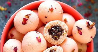 Diwali recipe: Gulkand stuffed rose sandesh