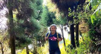 What is Milind Soman doing at 12,000 ft?