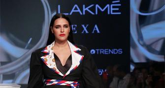 Neha's slit dress is too BOLD for LFW