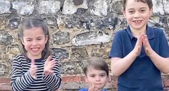 SEE: Royal children clap and cheer health heroes