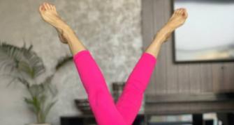 Aamna Sharif shows off her flexibility