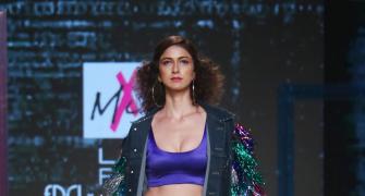 What is Shweta Bachchan doing on the ramp?