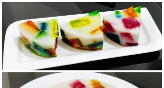 Recipe: Rainbow-Coloured Jello Cake
