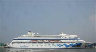 Luxury cruise vessel AIDA CARA now at Cochin Port
