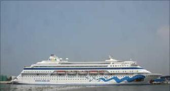 Luxury cruise vessel AIDA CARA now at Cochin Port