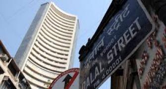 Sensex ends flat after hitting life-time high of 28,283