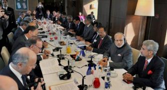 Modi meets top French business leaders