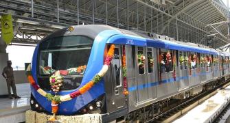 Young woman steers Chennai's first Metro train
