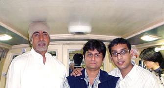 Spotted: Amitabh Bachchan on film sets