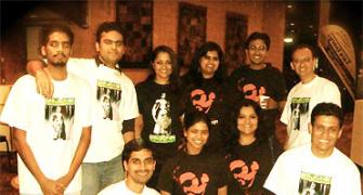 Rajni fans wear Endhiran